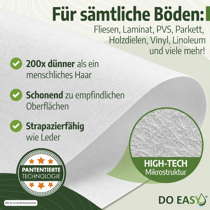 DO EASY Bodentuch – für alle Fußböden, reinigt nur mit Wasser