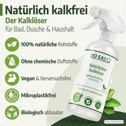 DO EASY Natürlicher Kalklöser – gebrauchsfertig, Konzentrat oder Set