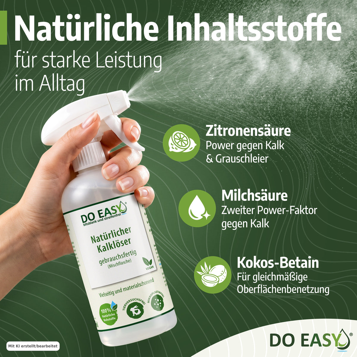 DO EASY Natürlicher Kalklöser – gebrauchsfertig, Konzentrat oder Set