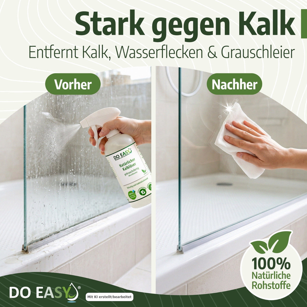 DO EASY Natürlicher Kalklöser – gebrauchsfertig, Konzentrat oder Set