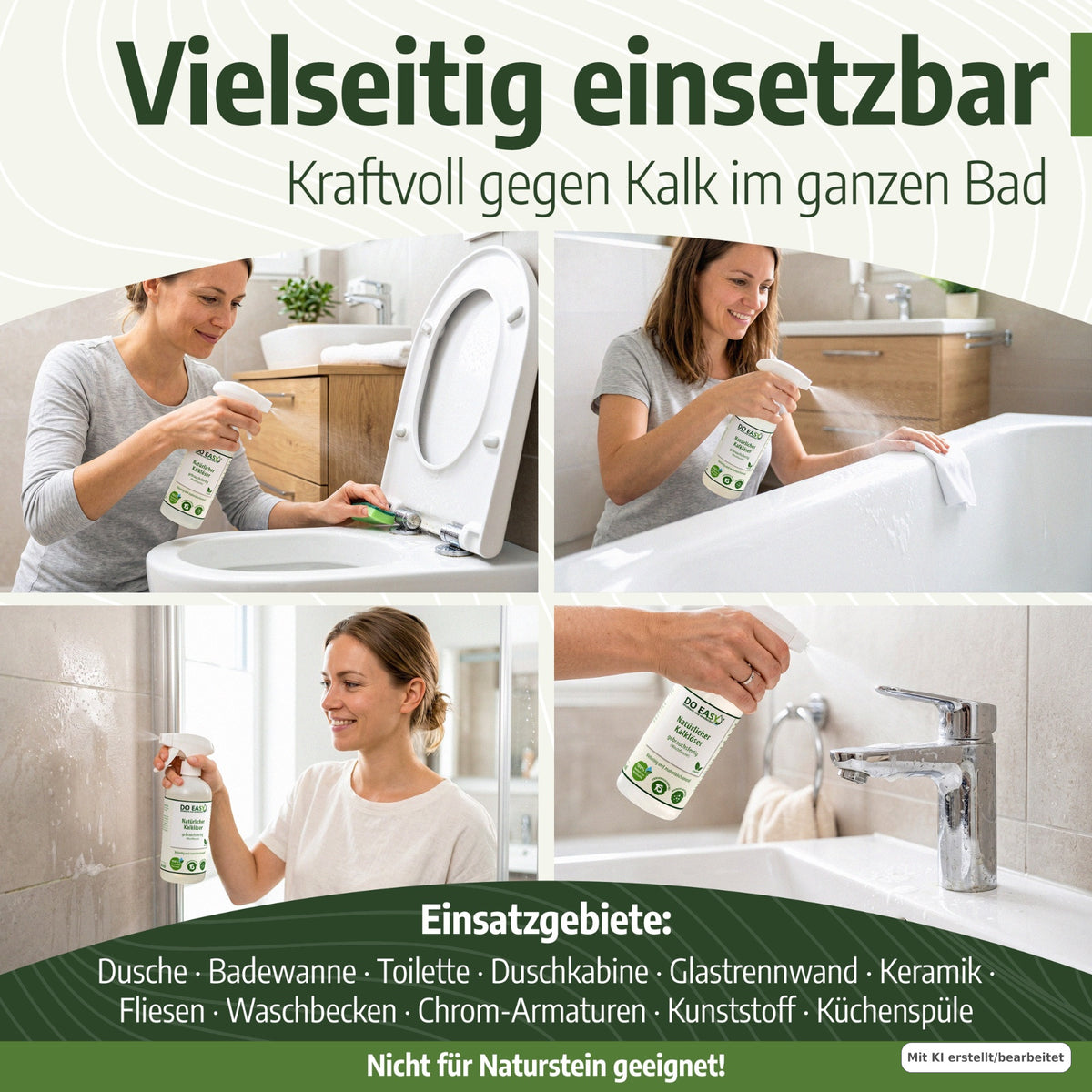 DO EASY Natürlicher Kalklöser – gebrauchsfertig, Konzentrat oder Set