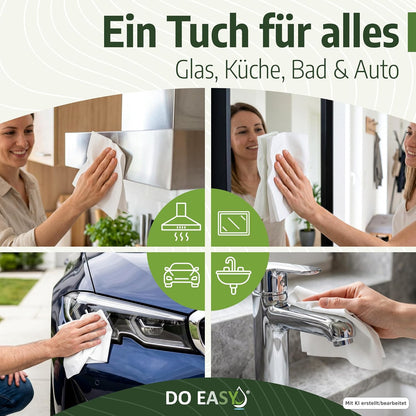 DO EASY Reinigungstuch – blitzblank & streifenfrei nur mit Wasser