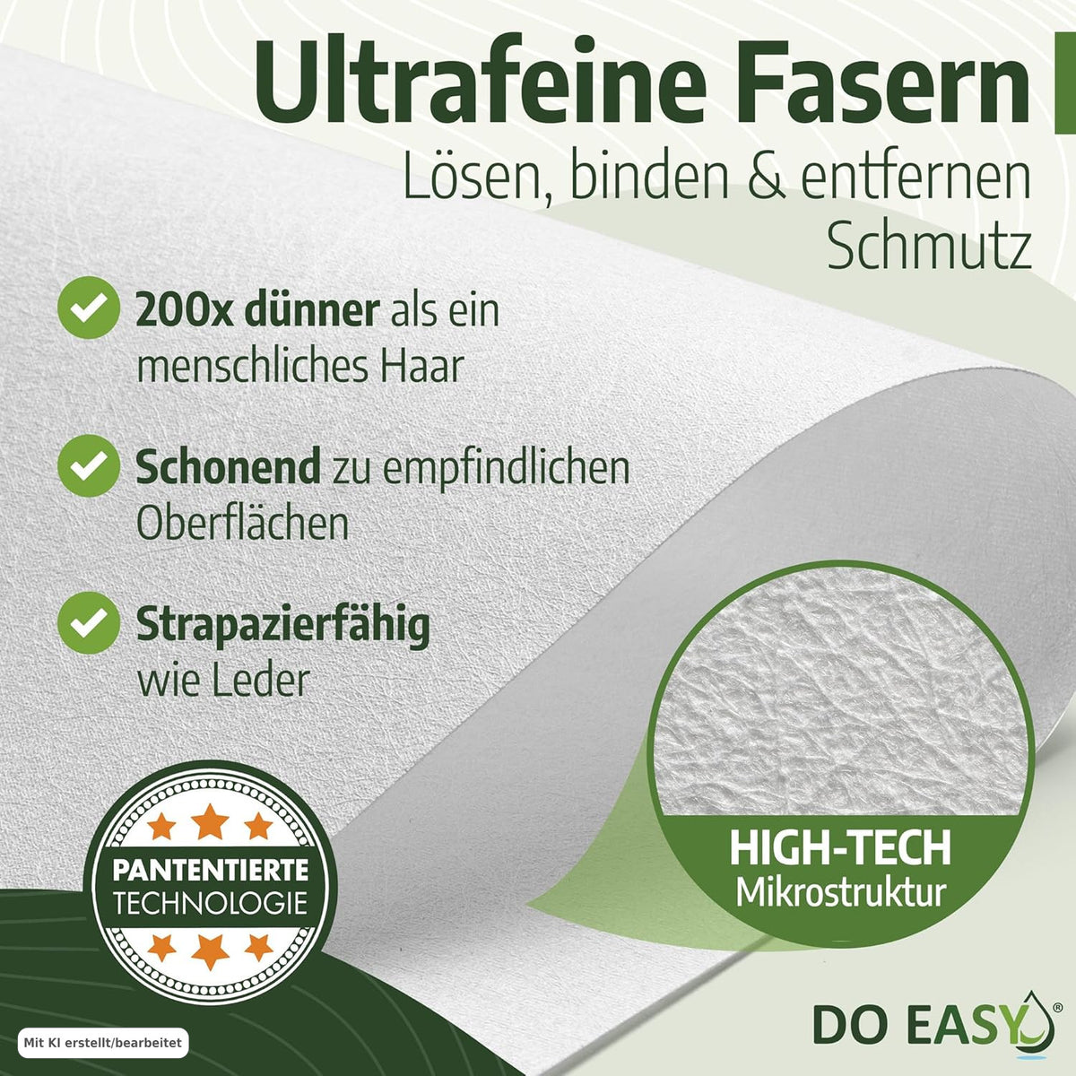 DO EASY Reinigungstuch – blitzblank & streifenfrei nur mit Wasser