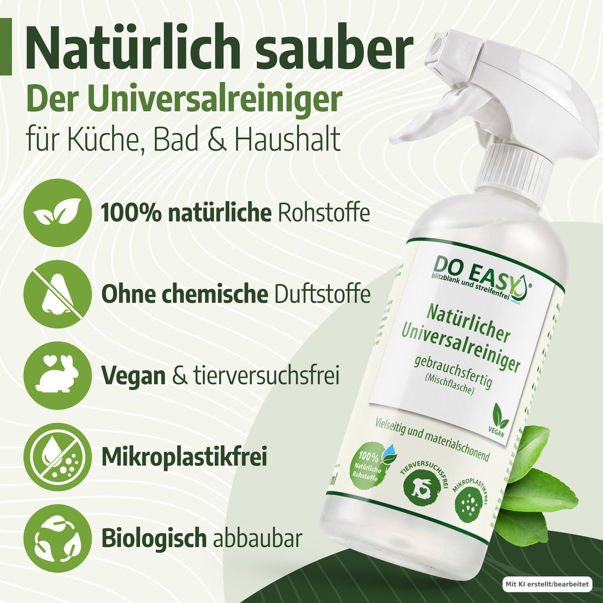 DO EASY Natürlicher Universalreiniger – gebrauchsfertig, Konzentrat oder Set