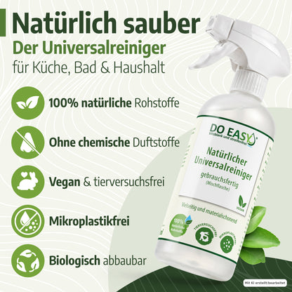 DO EASY Natürlicher Universalreiniger – gebrauchsfertig, Konzentrat oder Set