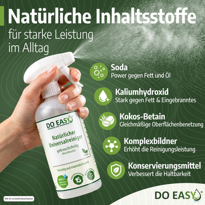 DO EASY Natürlicher Universalreiniger – gebrauchsfertig, Konzentrat oder Set