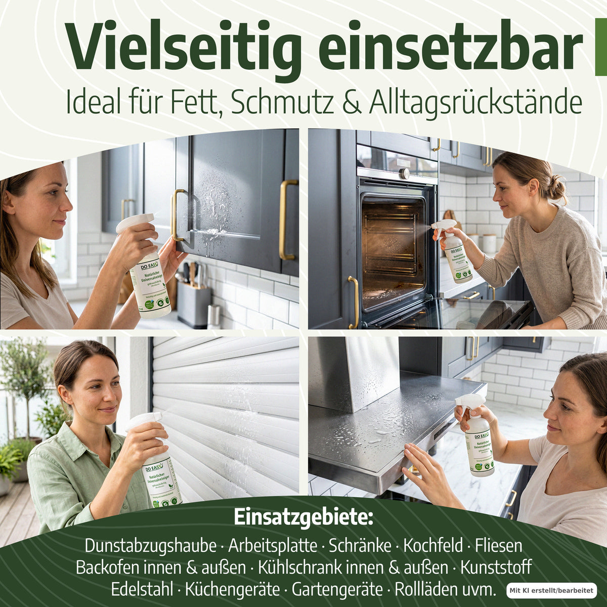 DO EASY Natürlicher Universalreiniger – gebrauchsfertig, Konzentrat oder Set